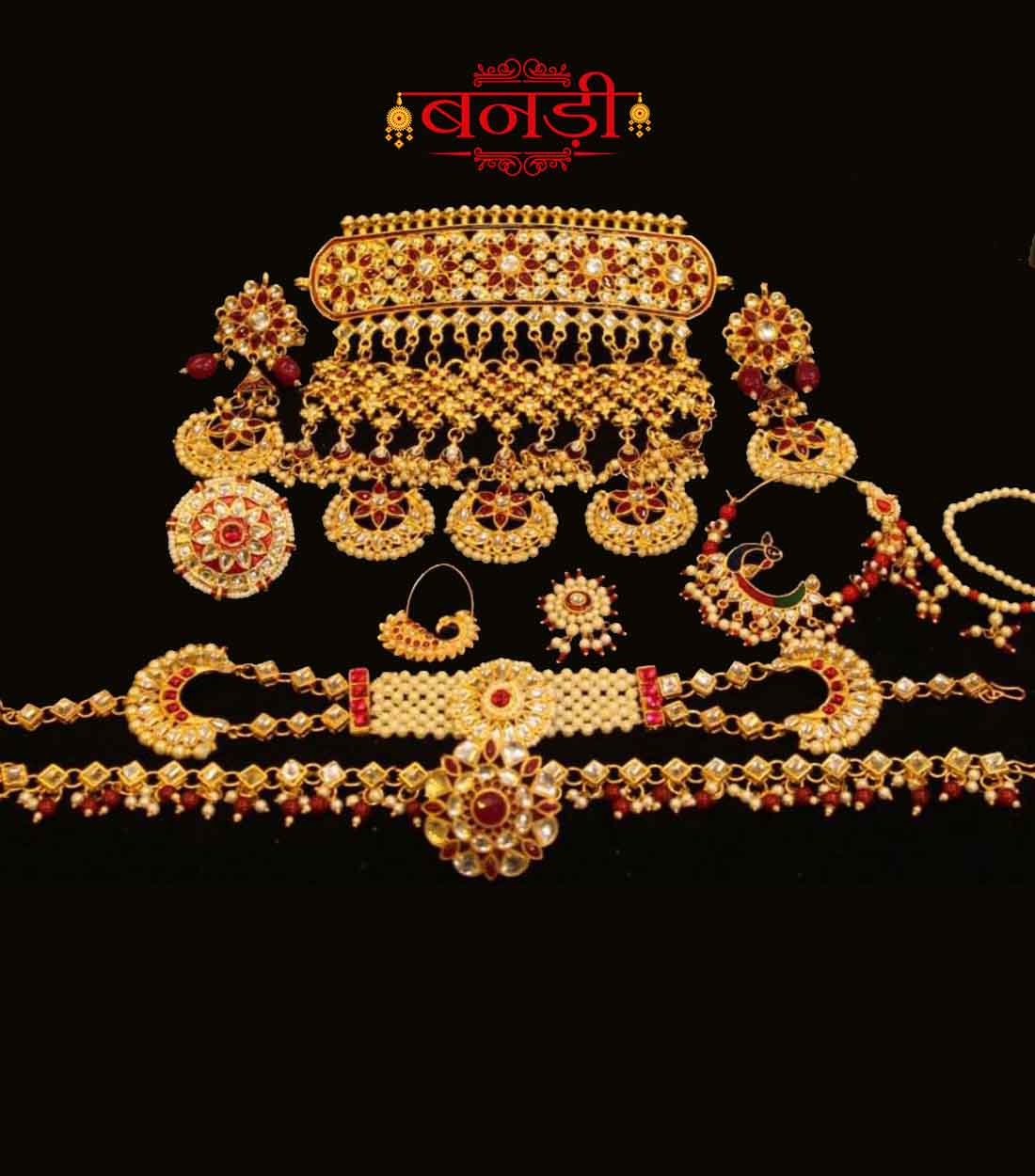 Rajputi Combo Jewelry Set with Aad Shishful