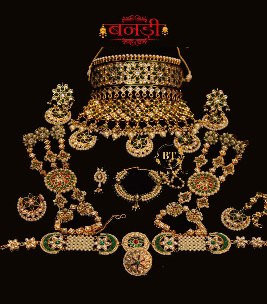 Heavy Rajwadi Bridal Jewellery Set for Wedding Party 