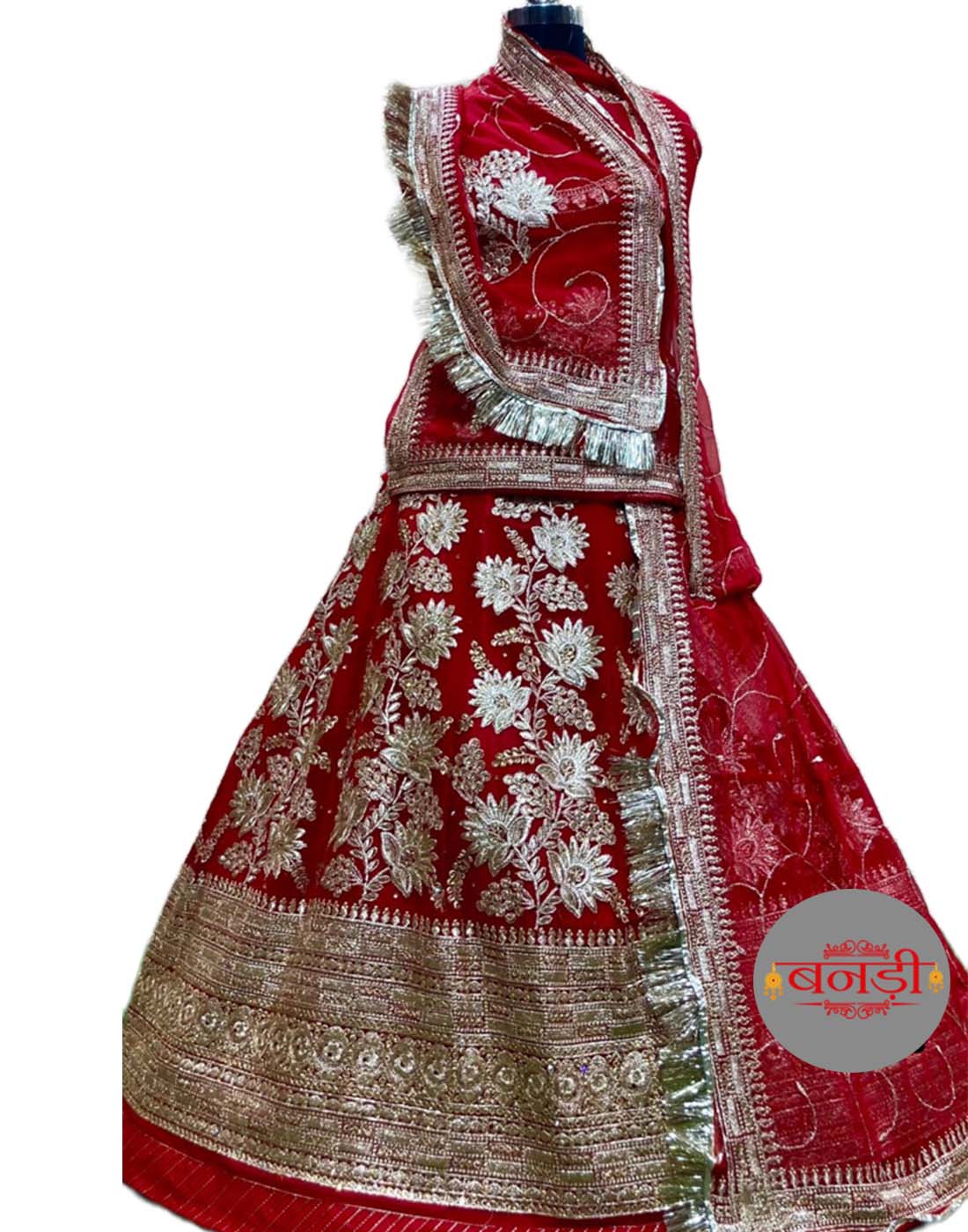 Red Wedding Party Wear Rajputi Poshak