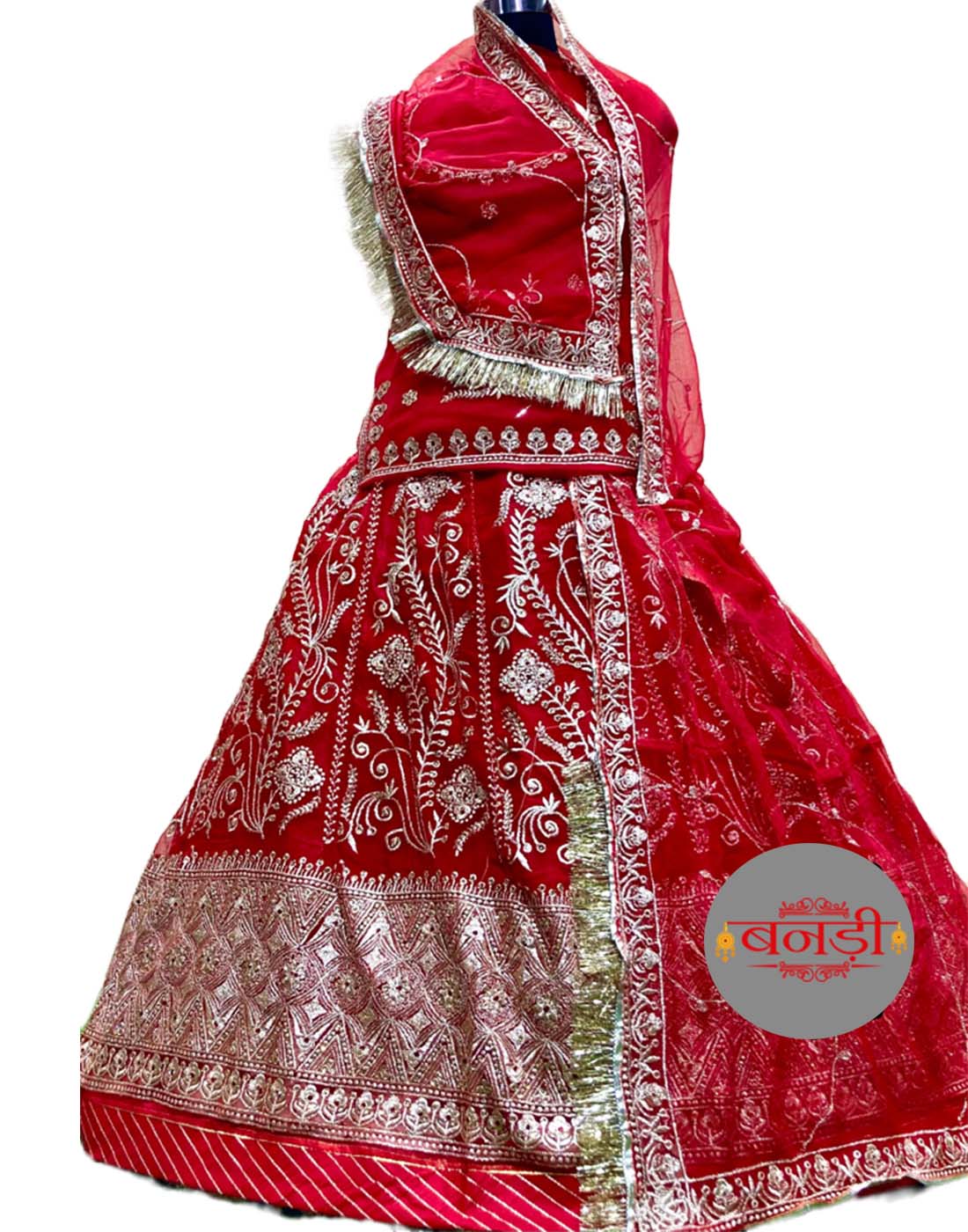 Rajwadi Poshak in Red Color