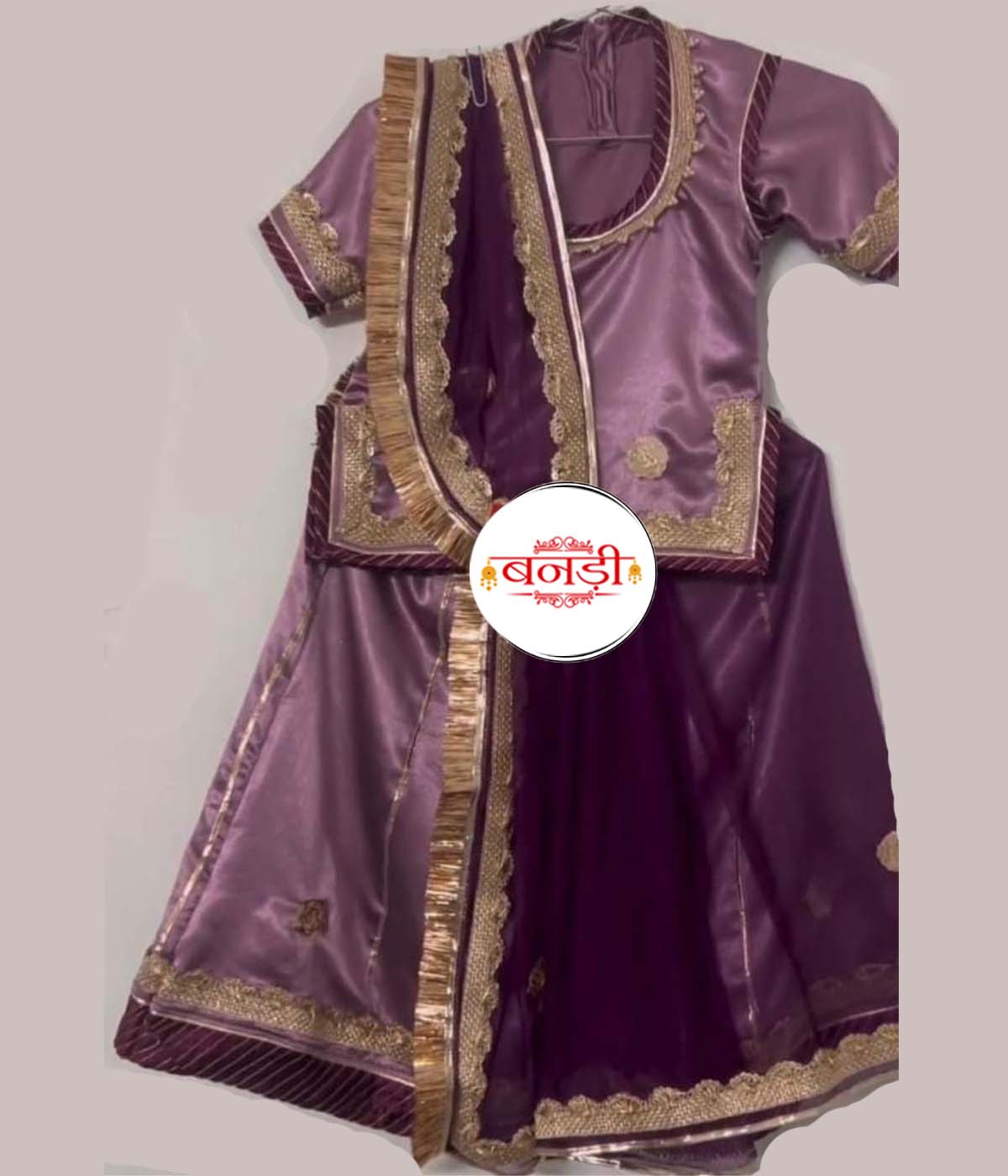 Wine Color Baby Poshak with Dark Hamrahi Odhani