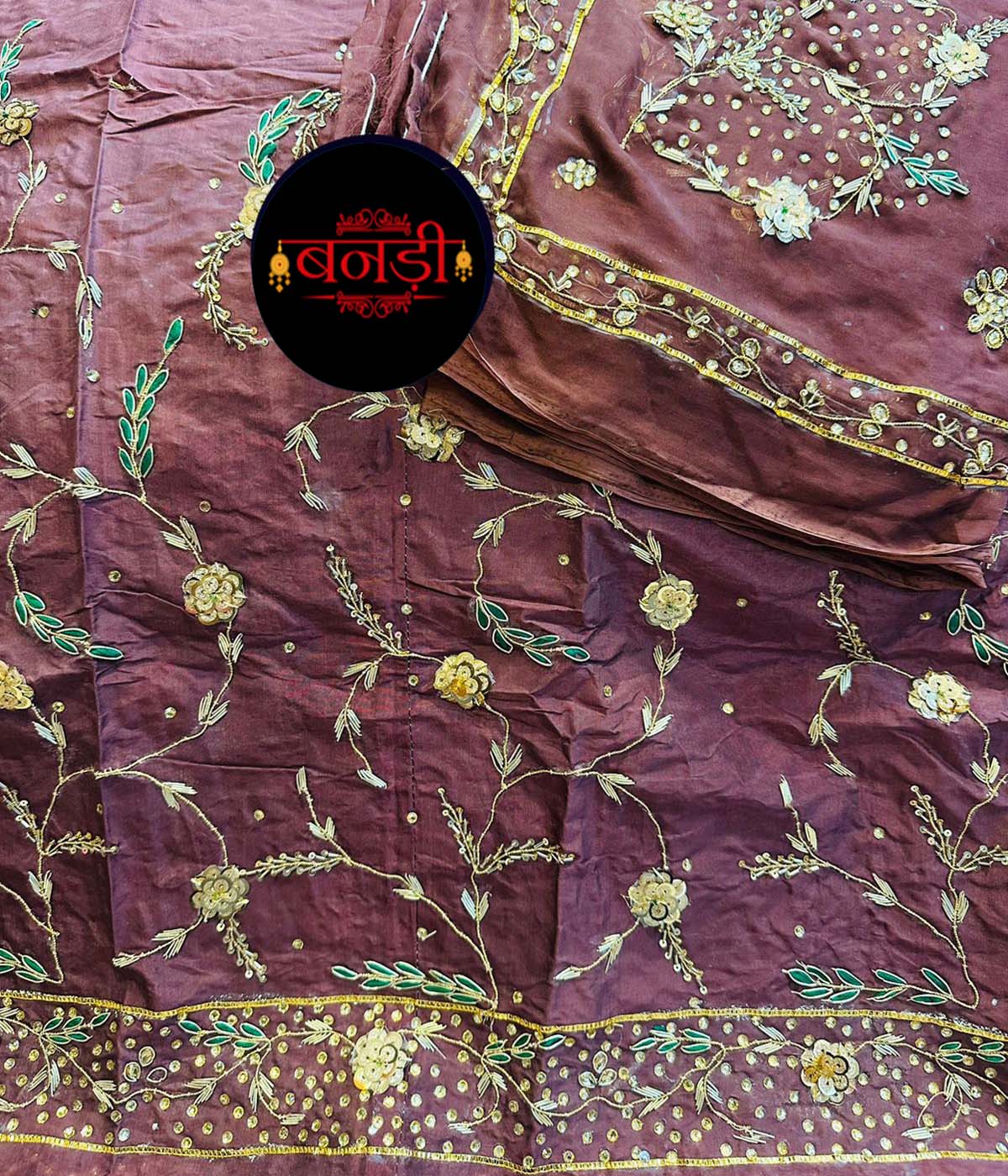 Rajputi Poshak in Light Brown