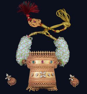 Traditional Timaniya with White Chida Work SH-TK-02