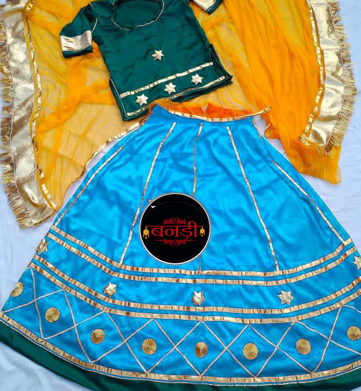 Firozi Blue poshak for Baby girls