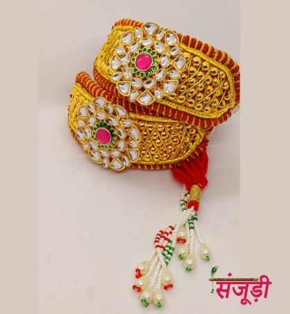 rajputi punach set with big pendant