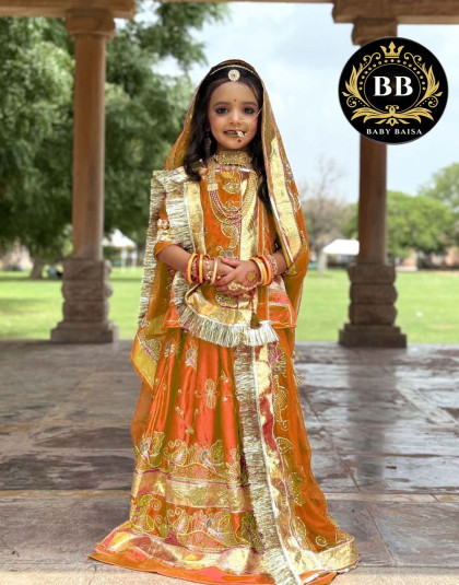 banadi orange color boutique poshak of 2025
